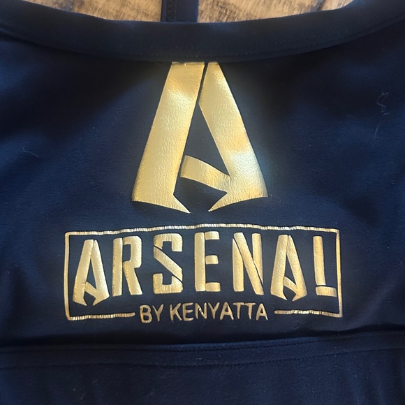 Arsenal by Kenyatta Black Sports Bra - Picture 2 of 3